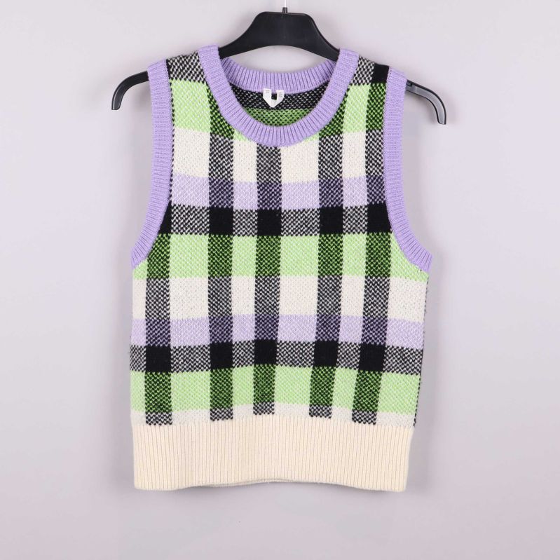 Rutigt mönster och ribbstickning