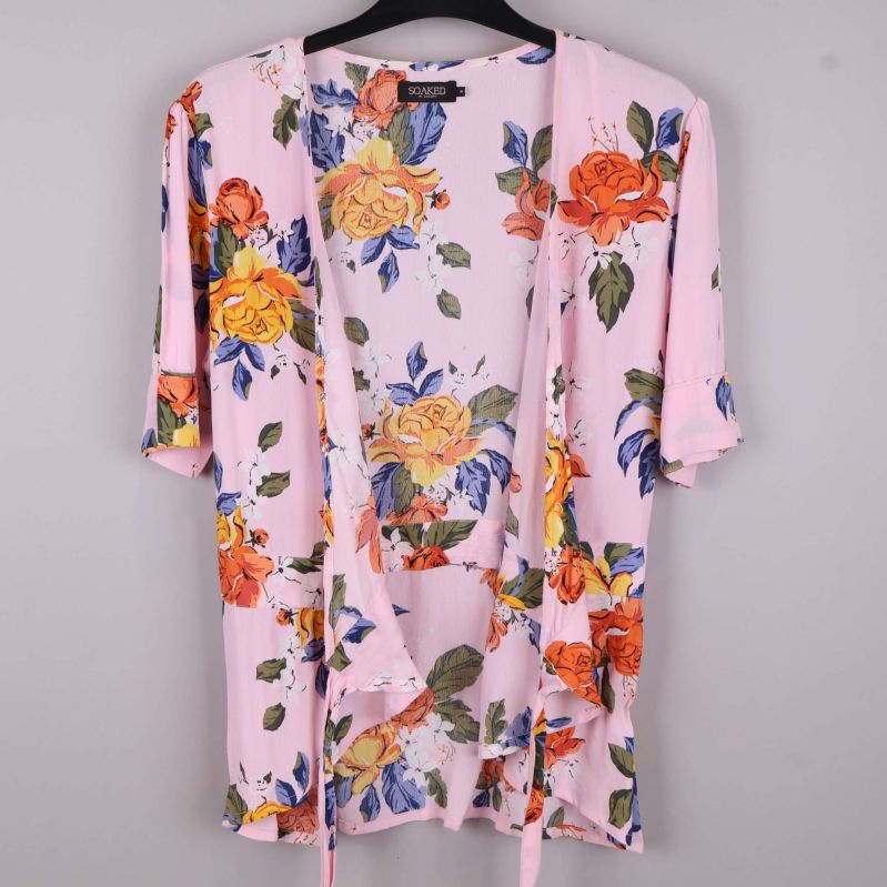 Blommig omlottopp öppen fram