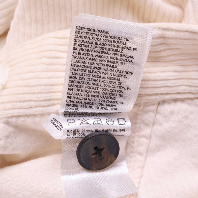 Materialinfo: bomull och elastan