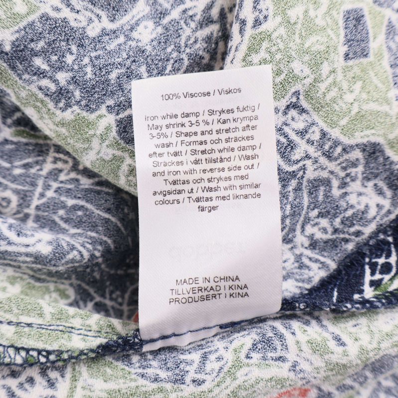 Materiallapp med information om viskos