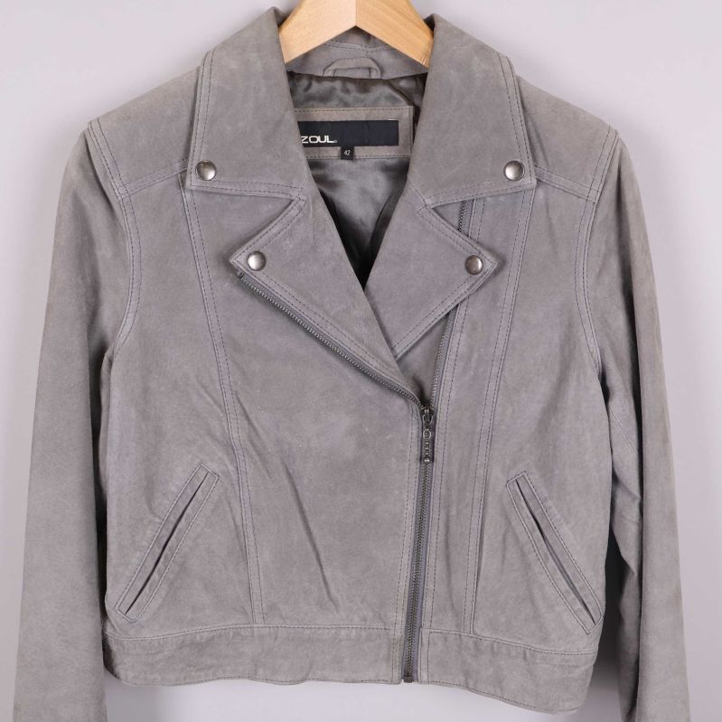 Detalj sned dragkedja och fickor