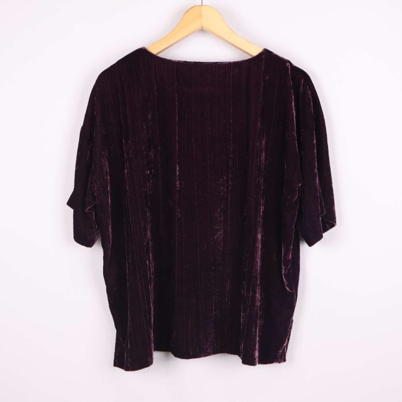 Baksida avslappnad sammetsblus