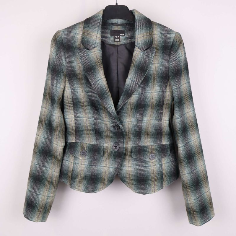 Kavaj med rutig design