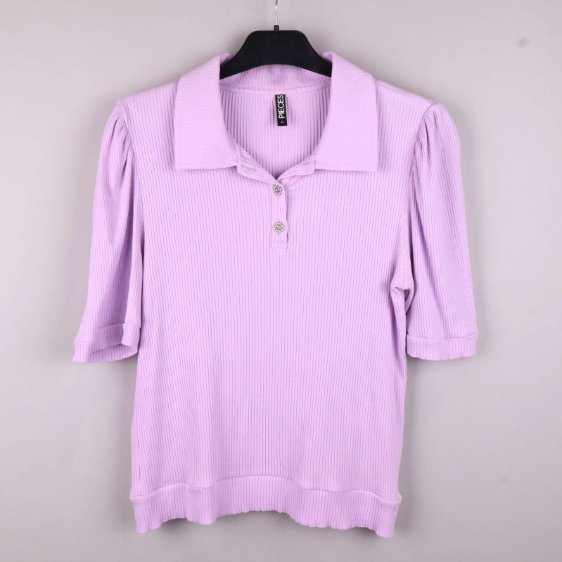 Kragtröja med ribbat mönster