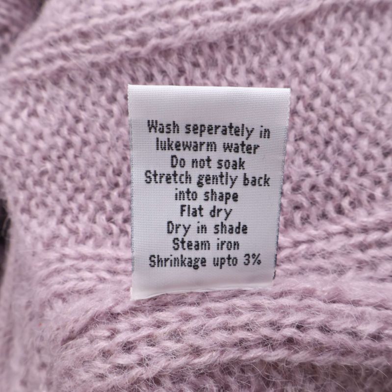 Tvättinstruktioner på engelska