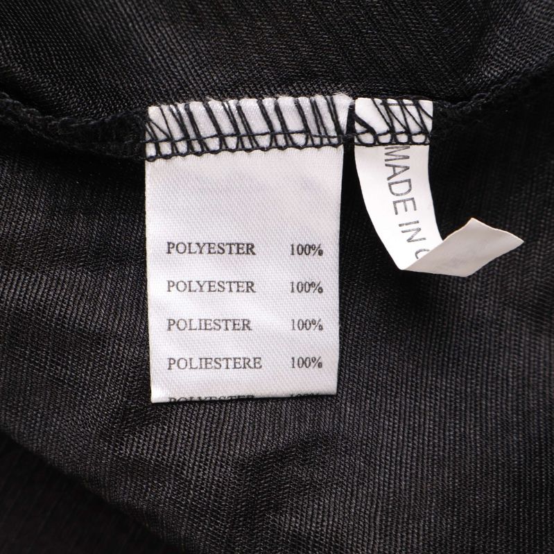 Polyester materialetikett