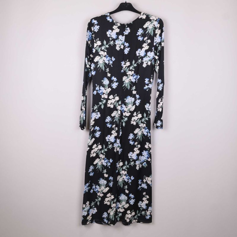 Blommig maxiklänning bak