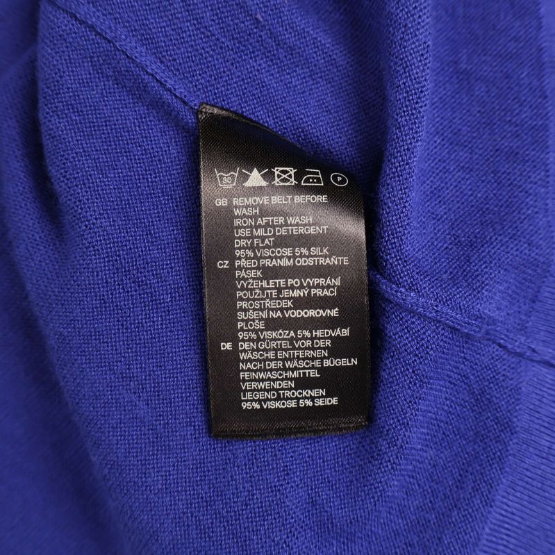 Materialetikett med blandning av viskos och siden