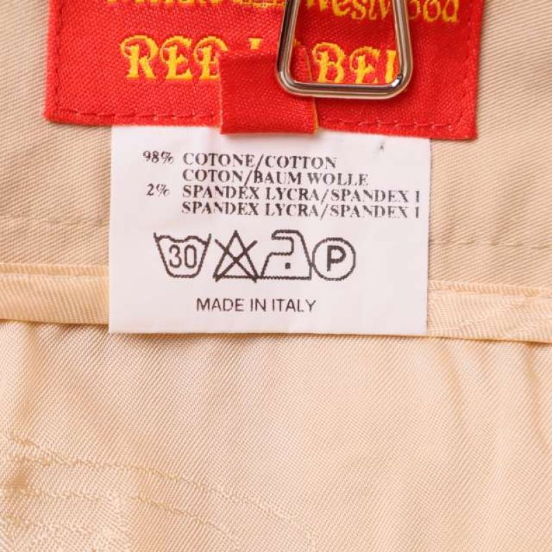 Vivienne Westwood etikett och materialinformation