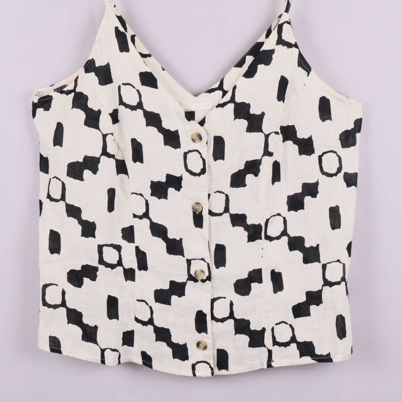 Framsida av linnet i helbild med grafiskt mönster