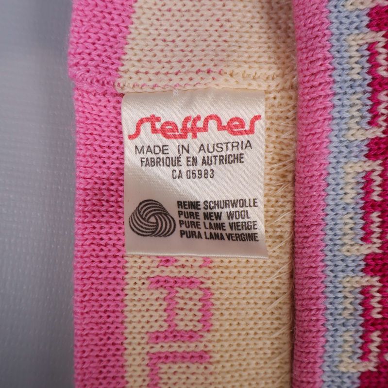 Materialetikett från Staffner med ren ny ull