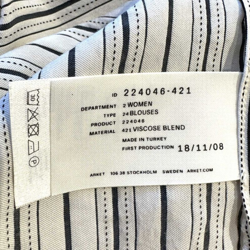 Materialetikett med viskos