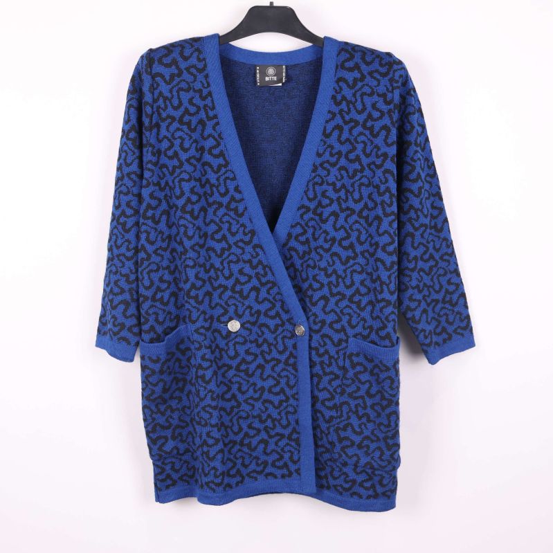 Mönstrad kofta med fickor