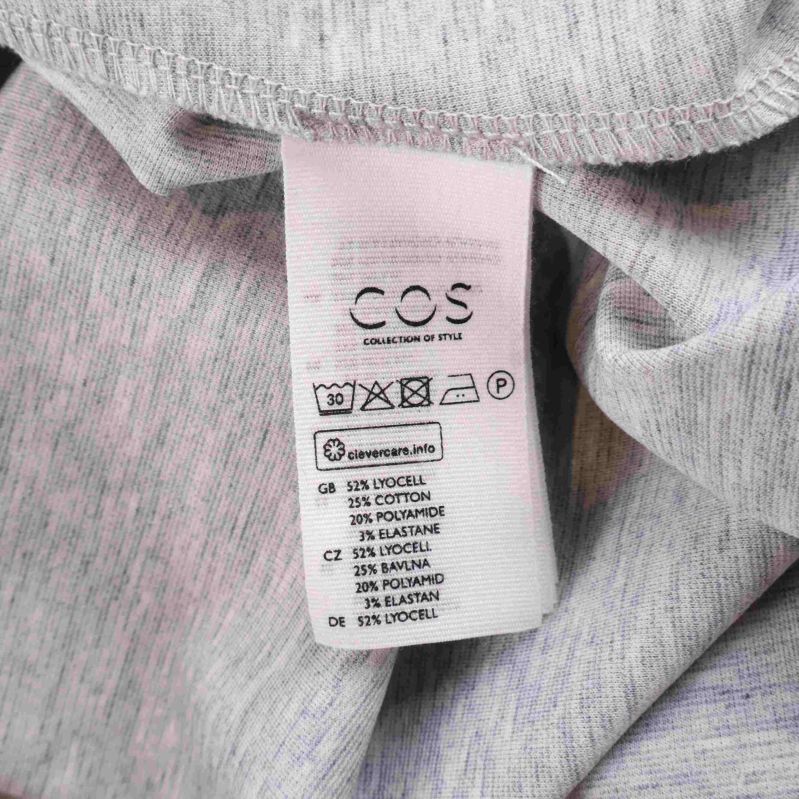 Materialinformation på etikett