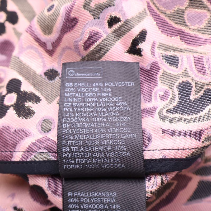 Materialinformation på etikett