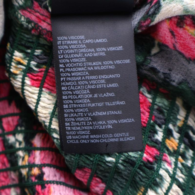 Etikett med materialinformation