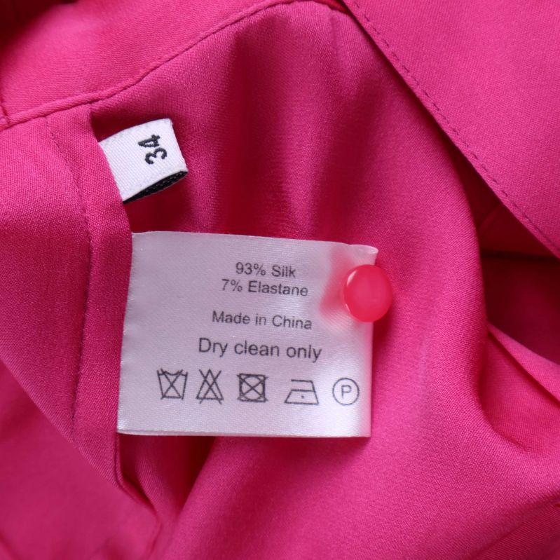 Material och tvättråd etikett