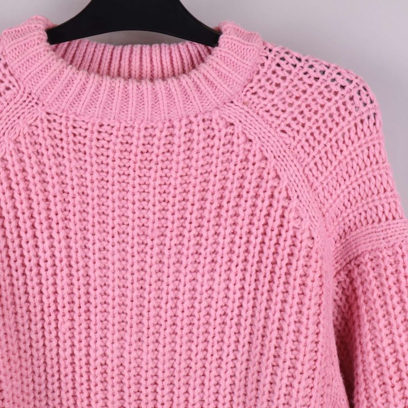 Rosa rund halsringning