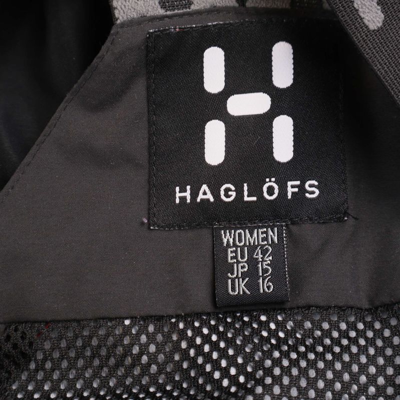 Haglöfs logotyp och storlekslapp EU 42