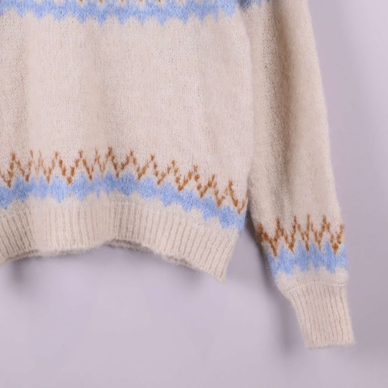 Närbild av andra ärmen och nederkant