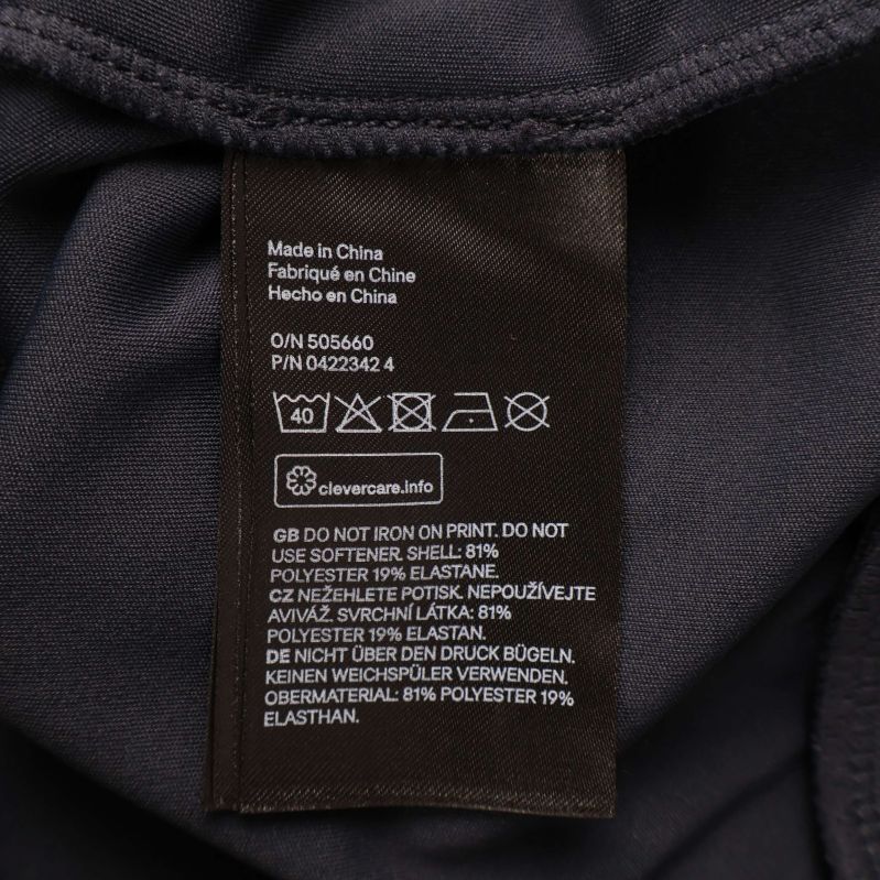 Materialinformation: polyester och elastan