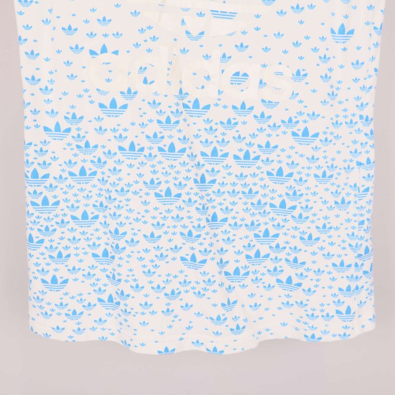 Nederdel av linne med tätt blått mönster