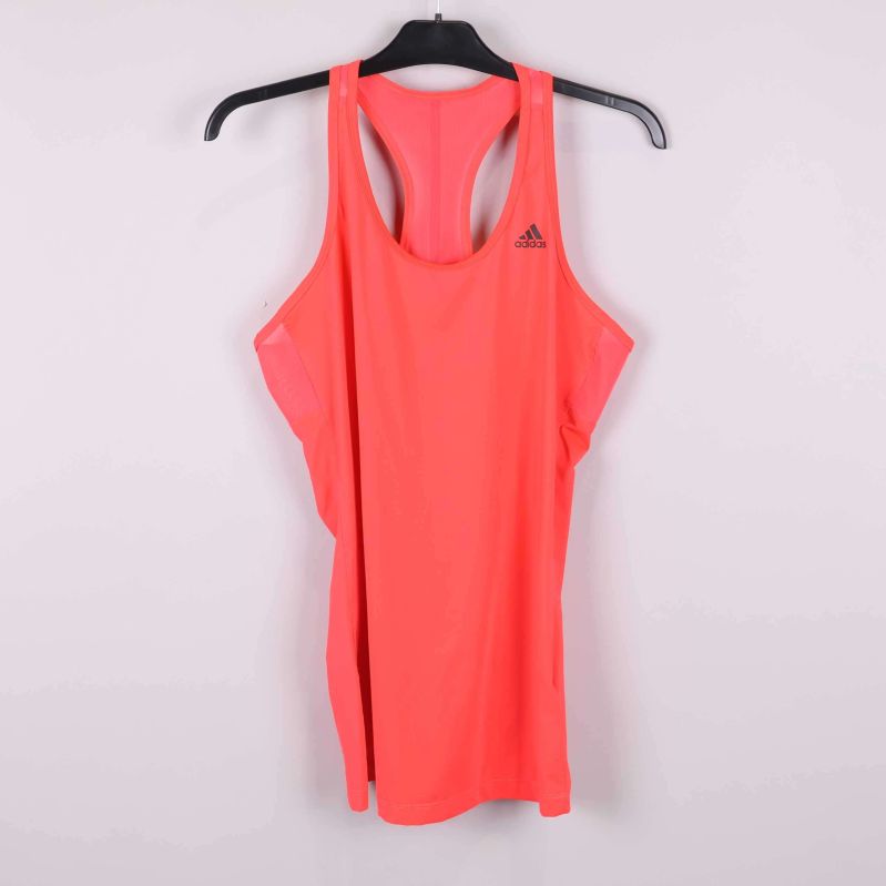 Träningslinne i korall med Adidaslogga framtill