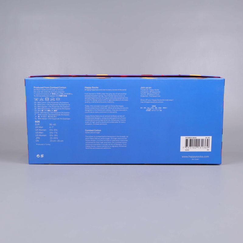 Baksidan av presentboxen med detaljerad produktinformation