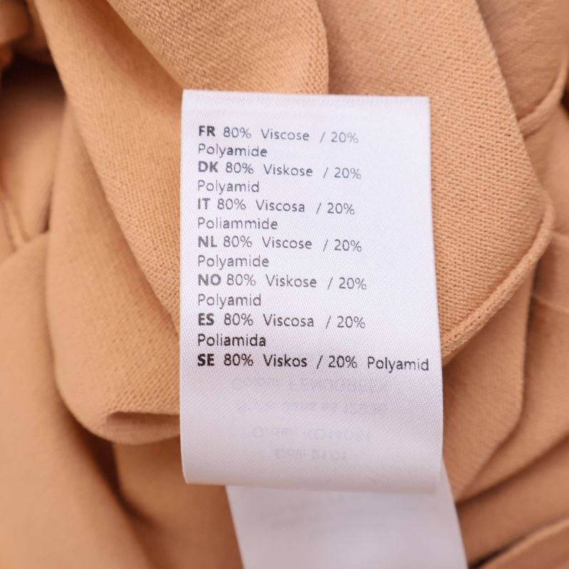 Materiallapp som visar 80% viskos och 20% polyamid