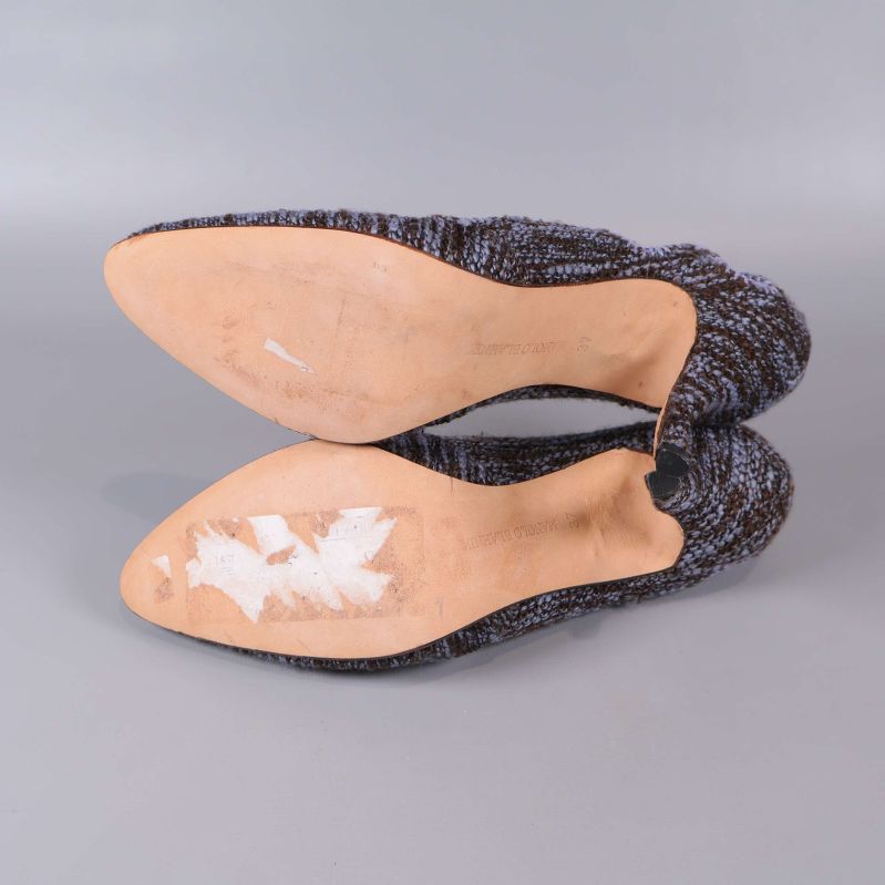 Undersida av skor med synlig användning