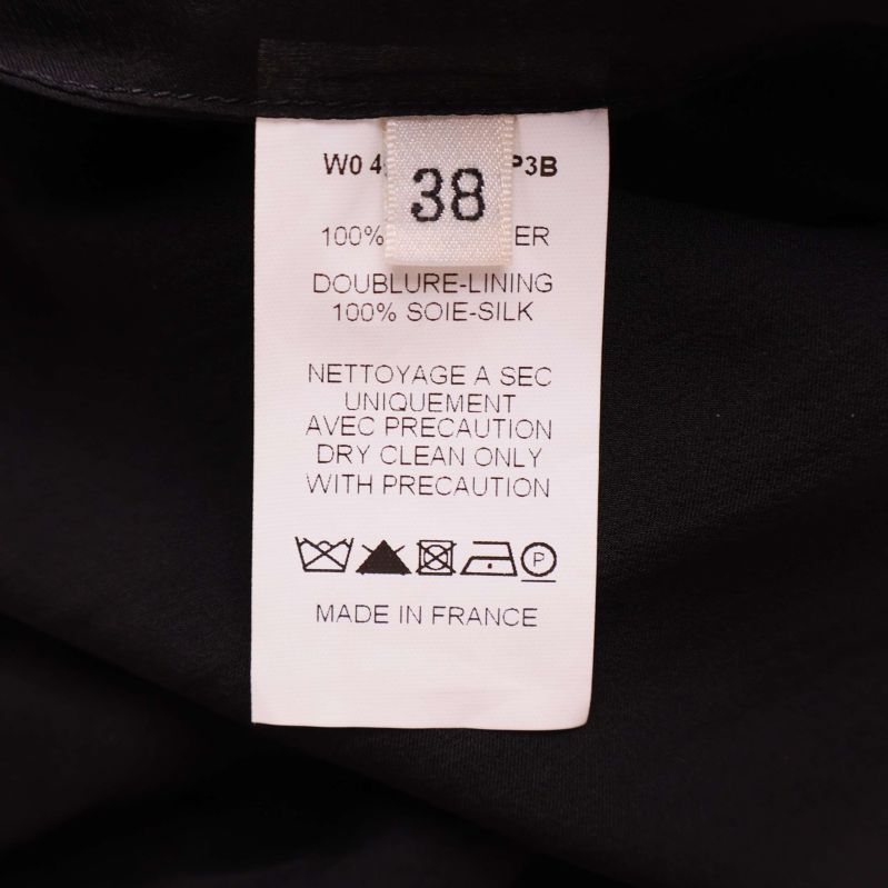 Material- och tvättrådsetikett storlek 38 med polyester och siden