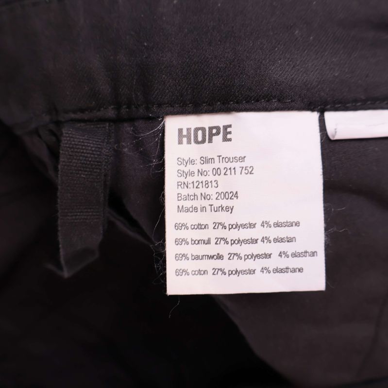 Materiallapp visar materialblandning och HOPE