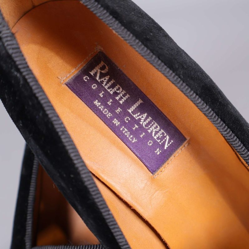 Närbild på innersula med Ralph Lauren Collection-etikett