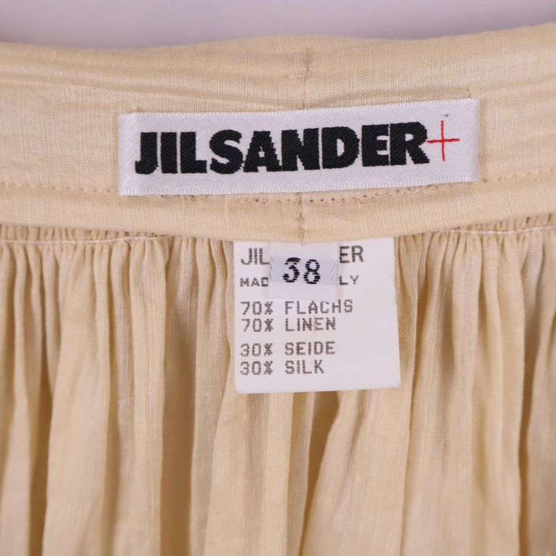Jil Sander etikett samt material- och storlekslapp
