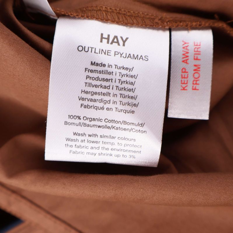 Materialetikett visar 100 procent ekologisk bomull