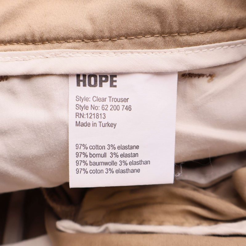 Materiallapp med 97 procent bomull och 3 procent elastan