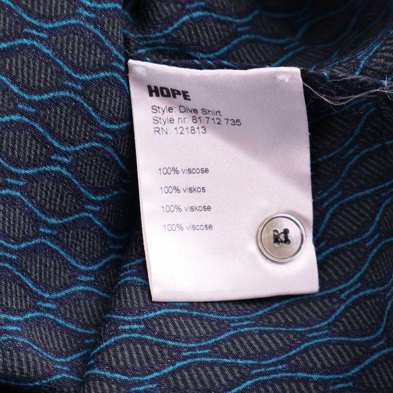 Materiallapp visar 100% viskos för HOPE topp