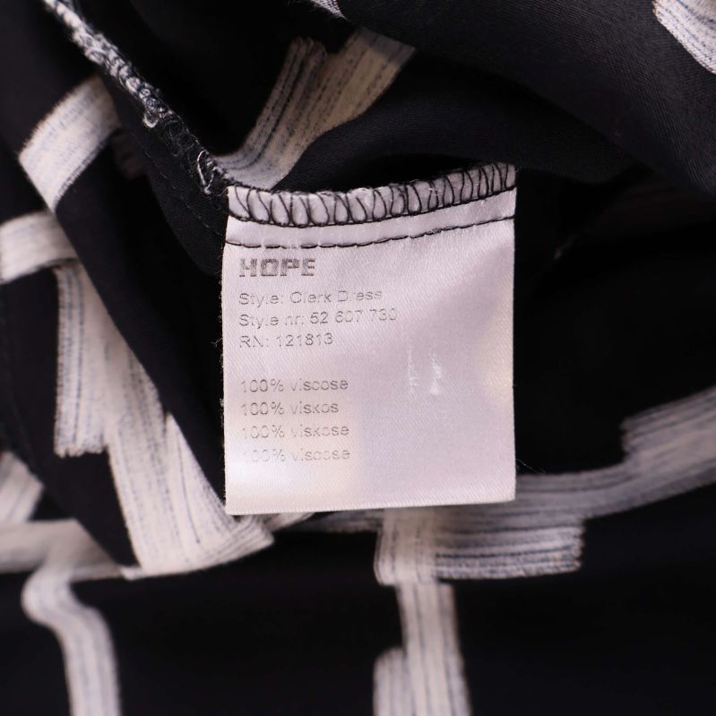 Materialetikett med 100% viskos från HOPE