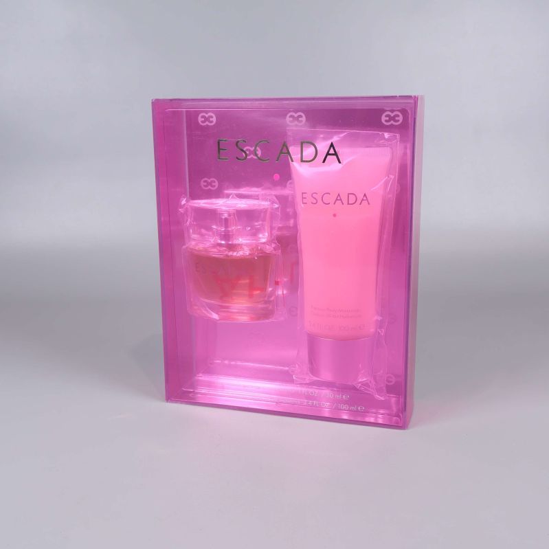 Escada presentset stående med rosa lock