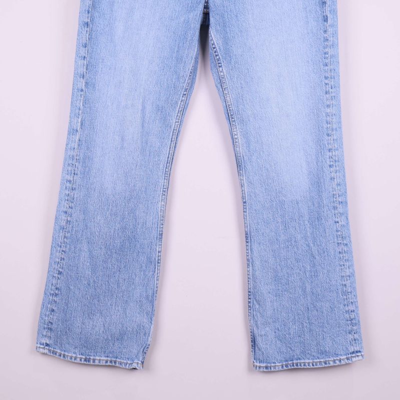 Jeansens nederdel med rakt ben i ljusblå denim