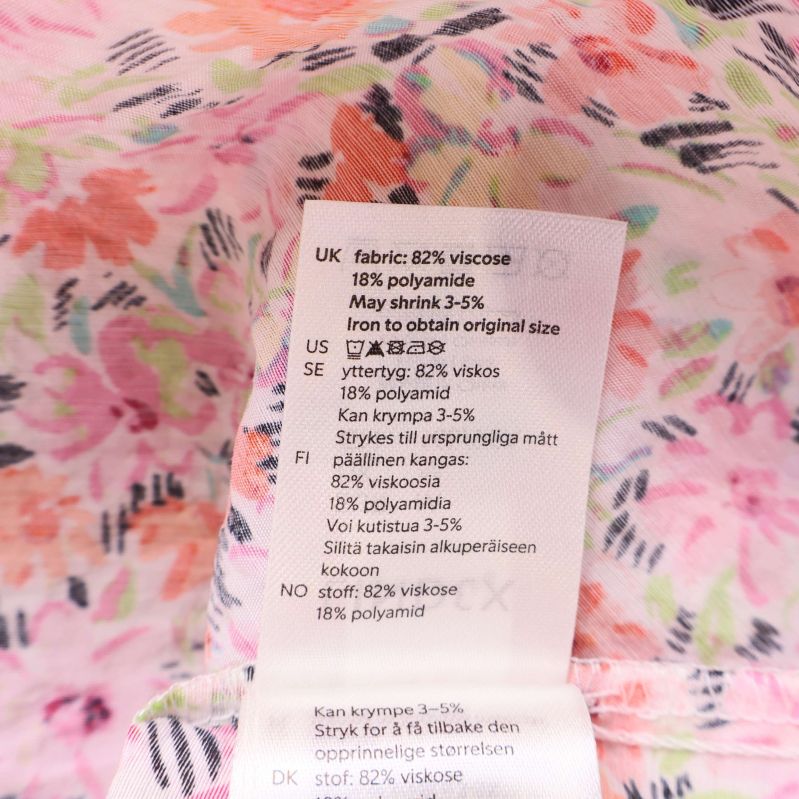 Materiallapp med information om viskos och polyamid