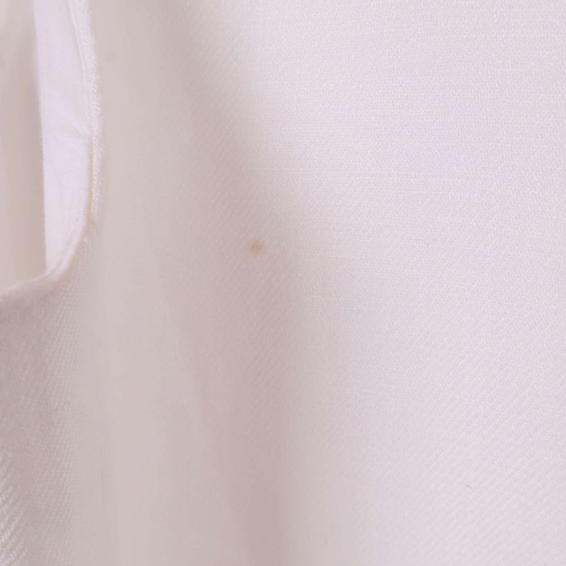 Liten fläck på vit västsida synlig