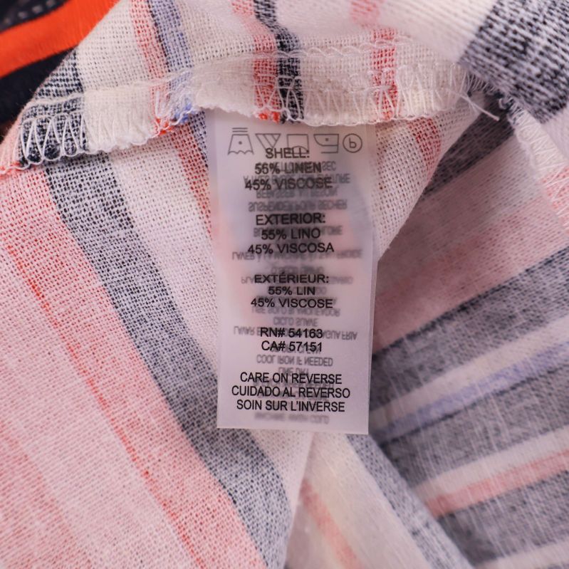 Materiallapp visar 54 procent linne och 46 procent viskos