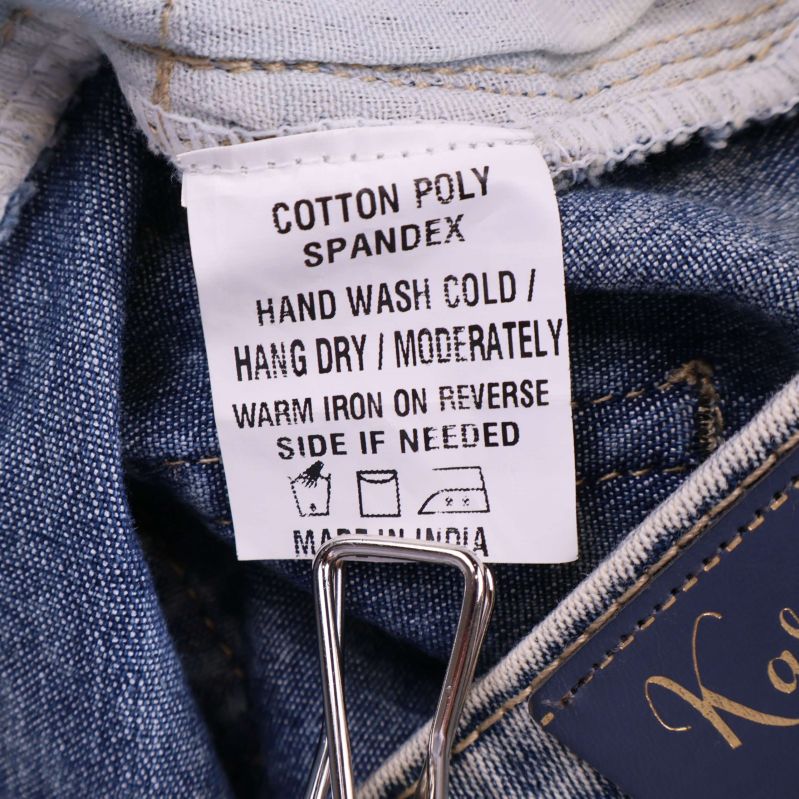 Materiallapp i jeans med bomull, polyester och spandex