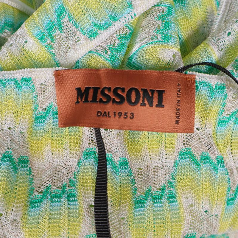 Missoni varumärkesetikett med text Made in Italy