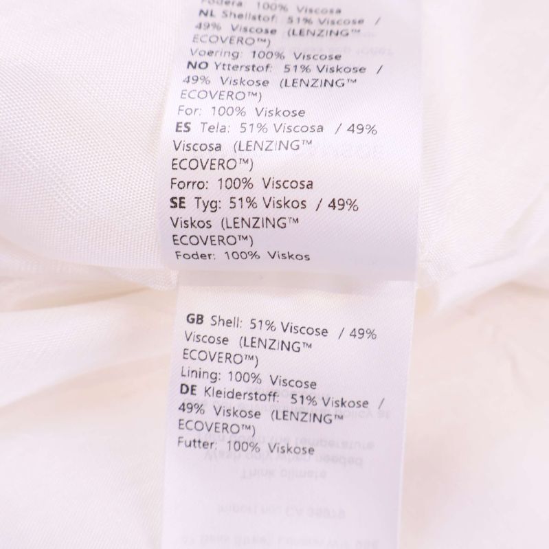 Materiallapp visar 51% viskos och 49% viskos