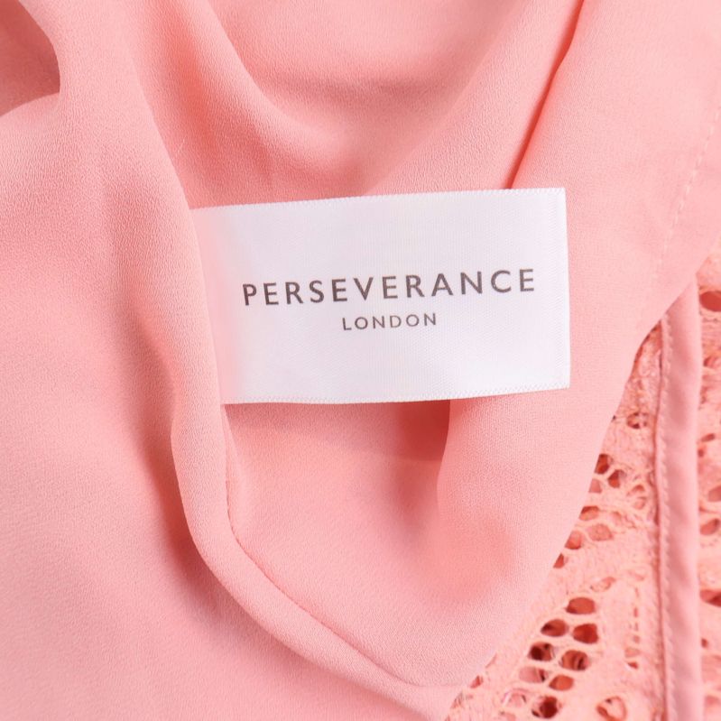 Etikett med Perseverance London tryckt