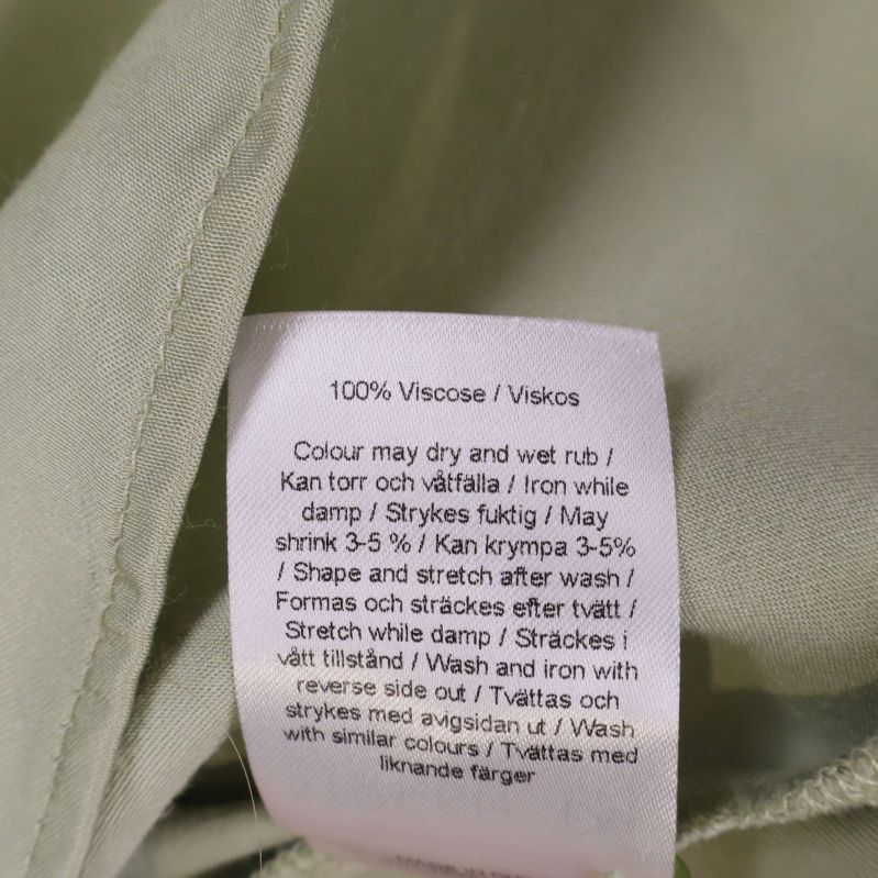 Materiallapp med information om 100% viskos