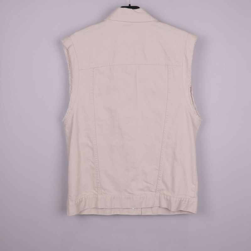 Beige jeansväst från H&M Divided bakifrån