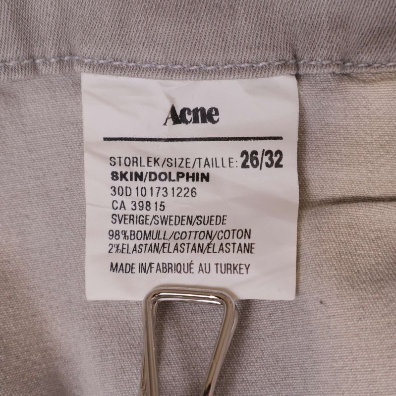Materialinformation och jeansstorlek